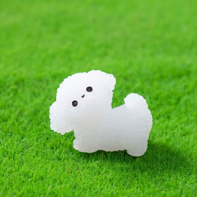 Glow In Dark Miniature Resin Puppy Figurines Cute Dog For Micro Bonsai,It Glows Automatically In The Dark And Is Available In Six Sizes. Modern Bed Frame Garden How Headboard Metal Metal Platform Bed