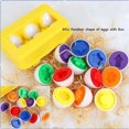 thumbnail image 1 of Huevos inteligentes Montessori para bebés juguetes educativos de aprendizaje para niños pequeños de 2 años clasificación de formas de colores de pollo, 1 of 5