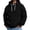 Black, variant on Oversized Full Zip Hoodies Mens Long Sleeve Drawstring Hooded Sweatshirt Baggy Waffle Knit Fall Winter Drawstring Athletic Jackets for Men