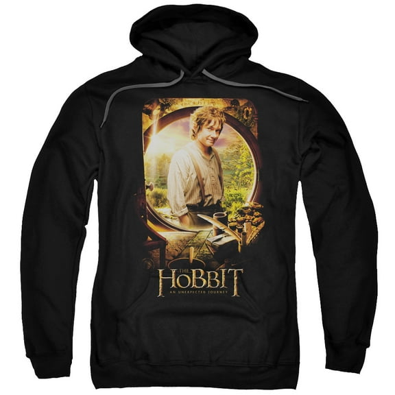 The Hobbit Bilbo Poster Adult Pullover Hoodie Sweatshirt Black