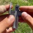 thumbnail image 3 of CROPD Squids Necklace Game, Thanos Necklace, Cross-Shaped Necklaces with Secret Compartment, Squid Thanos game cross Pendant Necklaces, Stainless steel material, No Gemstone, 3 of 6