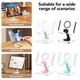 thumbnail image 4 of Tablet Holder, Adjustable Heights, Clear ABS Tablet Stand, Compatible for Notebook Portable Desk Stand Holder, 4 of 12