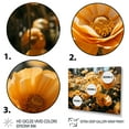 thumbnail image 3 of Designart "Peach Buttercups landscape Vibrant I" Floral Wall Art Living Room, 3 of 5