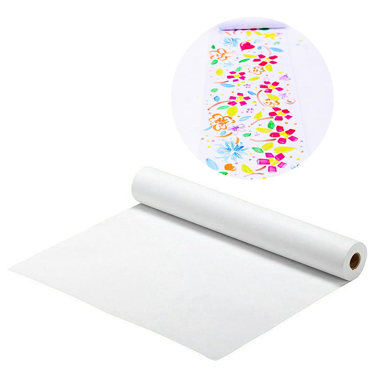 Etereauty 1Pcs Drawing Paper Roll Poster Paper Craft Paper Roll White  Wrapping Paper(White) 