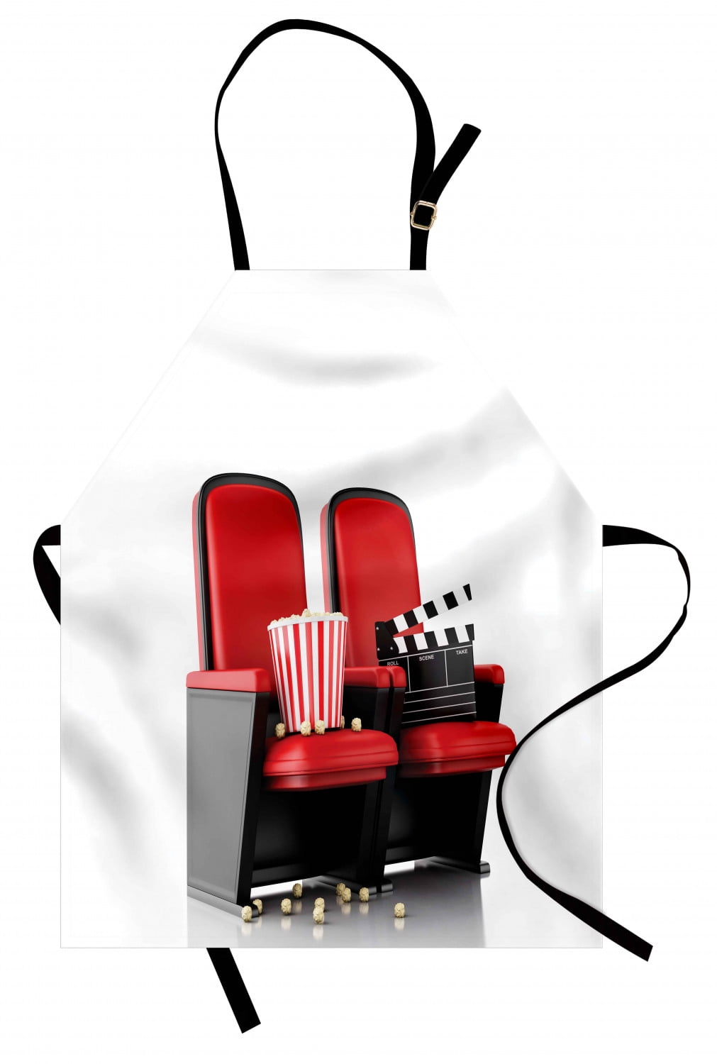 Movie Theater Apron 3D Illustration Cinema Concept Clapper Board and