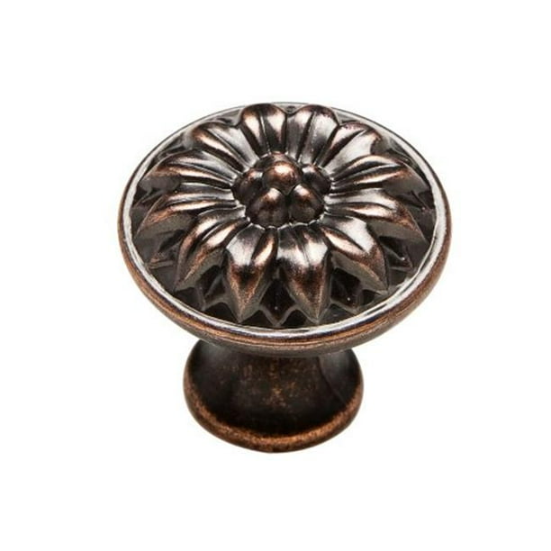 Knobware C5060 Vintage Bouton Américain Bronze Vénitien Tournesol de 1,12 Po de Diamètre