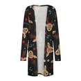 thumbnail image 4 of Puntoco, camiseta de manga larga a la moda para mujer, cárdigan de Navidad con frente abierto de otoño, prendas de vestir exteriores holgadas, blusa estampada, abrigo, tops con bolsillos Puntoco Puntoco-6520, 4 of 5