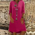 thumbnail image 2 of GYUJNB Robe d'Été pour Femme Robe Chemise en Coton et Lin Robe Tunique Robe de Plage Couvre-Maillot, 2 of 6