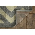 thumbnail image 4 of Corfu Chevron Grey Cream Area Rug 44" x 6" Polypropylene Geometric Design, 4 of 6