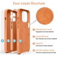 thumbnail image 6 of Liquid Silicone Case for iPhone 14 Pro Max - [Camera All-Round Protection] [Soft Microfiber Lining Anti-Scratch] 4 Layer Full Covered Shockproof Gel Rubber Phone Case Cover, 6.7", Orange, 6 of 14