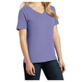 thumbnail image 4 of Yellow Rooster Women's Core Cotton V-Neck Tee Violet 4XL, 4 of 6