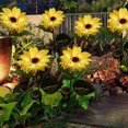 thumbnail image 2 of serony 2Pcs Outdoor Solar Sunflower Simulation Lamps 8 LED Landscape Lighting Plant Lights for Garden Lawn Patio, 2 of 8