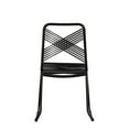 thumbnail image 3 of Afuera Living Metal Outdoor Rope Chairs in Black Finish (Set of 2), 3 of 3
