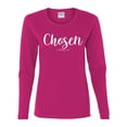 thumbnail image 2 of Wild Bobby Chosen 1 Peter 2:9 Inspirational/Christian Women Graphic Long Sleeve Tee, Fuschia, Small, 2 of 5