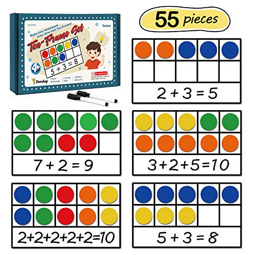 Torlam Giant TenFrame Set Math Manipulatives for Elementary