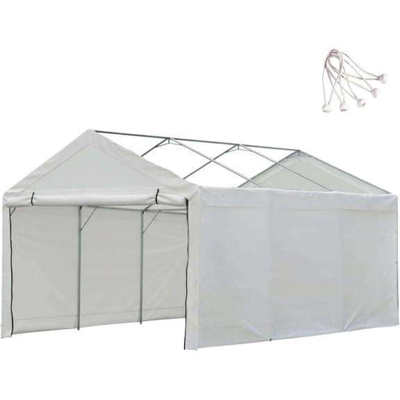 10x20 ft Replacement Canopy Cover with Enclosure Kit - Heavy-Duty Waterproof Tarp with UV Protection, Easy Install Canopy Shelter Top with Sidewalls & Windows