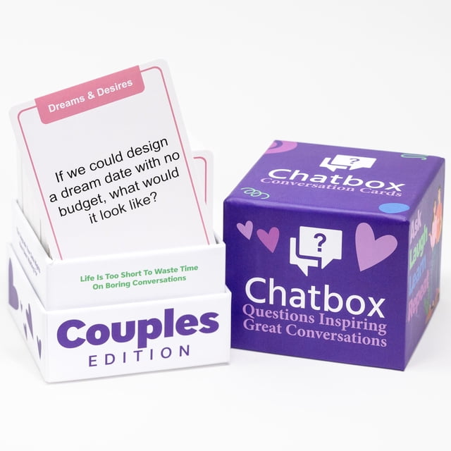 Juego de cartas Chatbox Edición para Parejas: preguntas para conversar