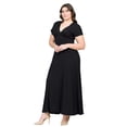 thumbnail image 4 of Plus Size Empire Waist V Neck Maxi Dress, 4 of 10