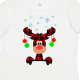 thumbnail image 4 of Inktastic Cute Flannel Reindeer with Christmas Bulbs and Snowflakes Boys or Girls Toddler T-Shirt, 4 of 5