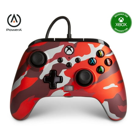 PowerA Enhanced Wired Controller for Xbox Series X|S - Metallic Red Camo