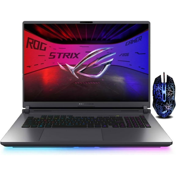 ASUS ROG Strix G18 (2025) Gaming Laptop, 18" 2.5K 240Hz 16:10 Display Laptop, NVIDIA GeForce RTX 5080, Intel Core Ultra 9 275HX, 32GB DDR5 RAM, 2TB M.2 PCIe SSD, WiFi 7, Win11 Pro - Eclipse Gray
