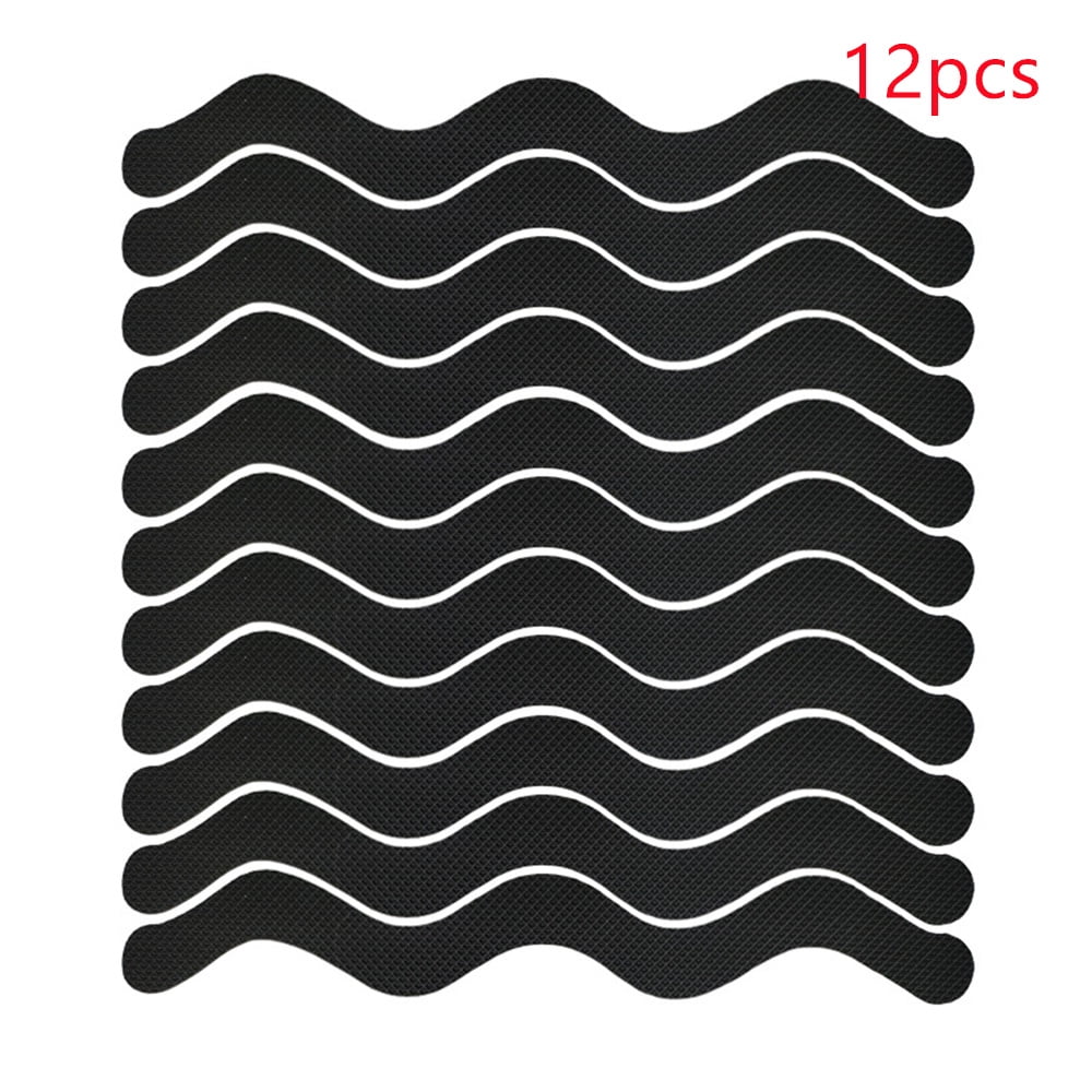 Hhdxre 12/24pcs Anti Slip Strips S Waveshaped Bath Safety Strips for