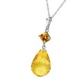 thumbnail image 2 of Galaxy Gold 14K White Gold 5.5 Carat Citrine Pendant Necklace - November Birthstone - Warmth & Prosperity - 16" to 24" - Fine Jewelry for Women, 2 of 3