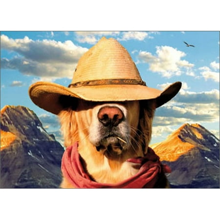 Avanti Press Dog With Straw Hat Funny / Humorous Father's Day
