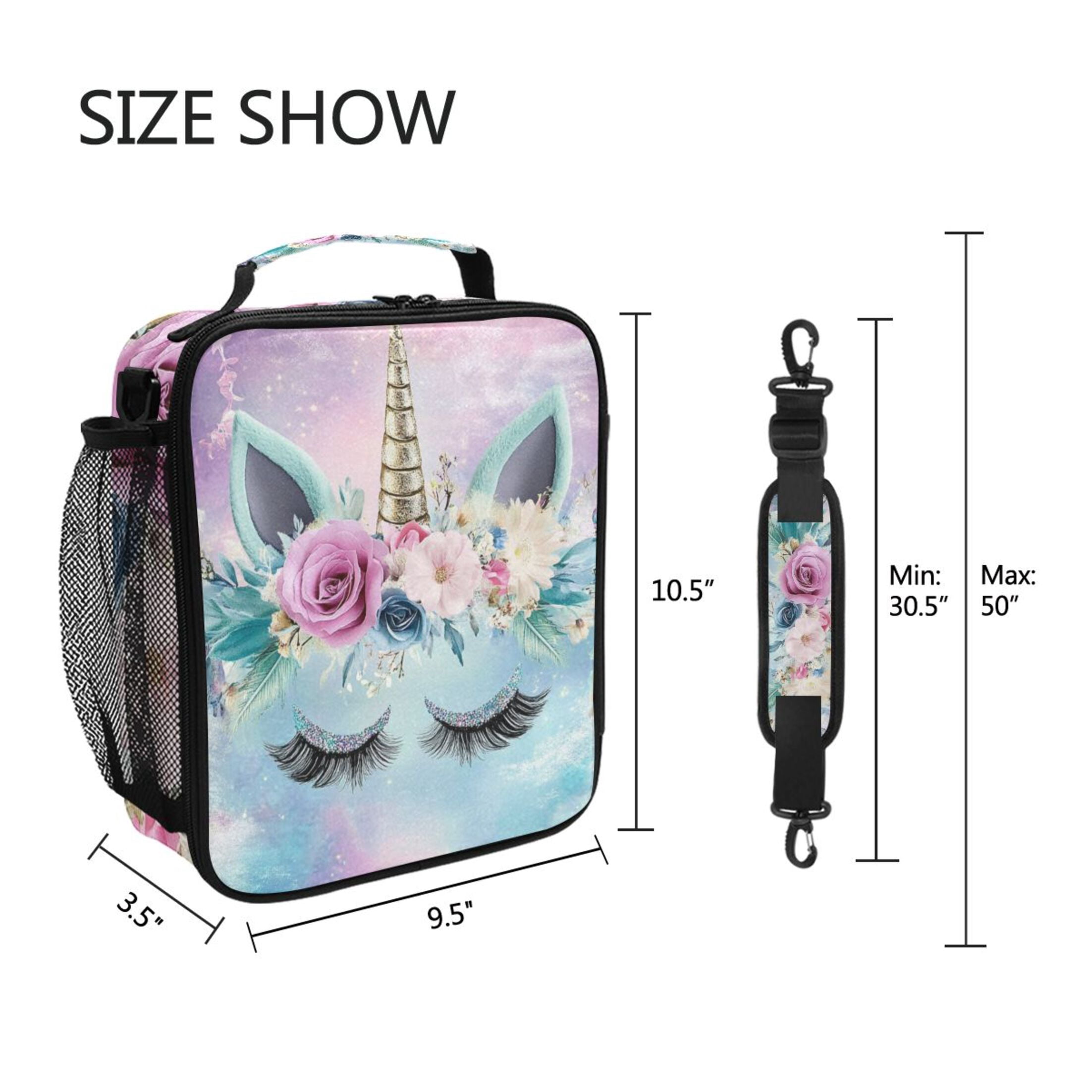 ALAZA Cute Unicorn Lunch Box Insulated Lunch Bag Reusable Thermal Cooler Tote School Picnic
