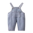 thumbnail image 2 of UACY Baby Girls Easter Bunny Jumpsuit Toddler Cute Denim Overalls with Ears Pompom Baggy Wide Leg Washed Jean Suspender, 2 of 9