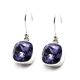 thumbnail image 4 of Aretes Zvezda Cushion color Tanzanite plata .925 gancho Zvezda ZAR-CSH12-TAN-G, 4 of 4
