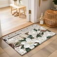 thumbnail image 2 of 2x3 Ft Entryway Area Rug, Spring Floral Kitchen Rug Runner Washable Floor Mat, White Magnolia Flowers Barn Door Farmhouse Beige Non Slip Indoor Door Mat Throw Carpet for Bathroom Living Room Bedroom, 2 of 8