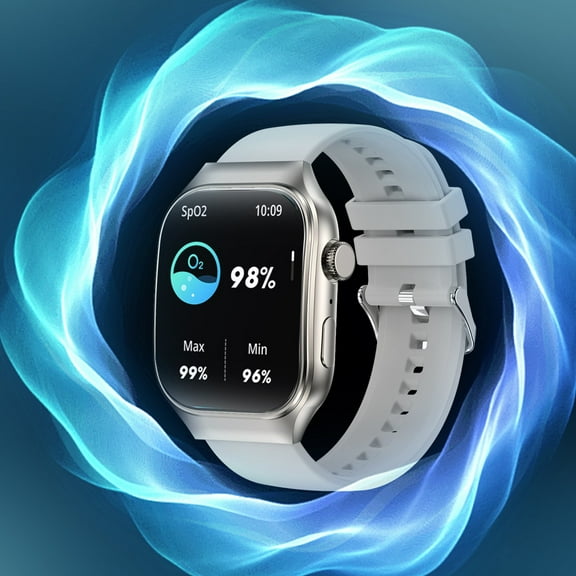 AZXY Smart Watch,Health Smart Watches,Bluetooth Smart Watch,Cheap Sports Touchscreen Smartwatch for Women Men Android,Waterproof Fitness Trackers,Silver