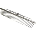 thumbnail image 1 of 32-Tine Heavy Duty Garden Rake Head Landscape Rake Large Metal Head Only 23-Inch NO Handle (Silver), 1 of 4