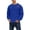 Blue, variant on Men's Crew Neck Sweatshirt Textured Long Sleeve Solid Casual Regular Fit Pullover Tops White