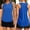 Blue, variant on Women Workout Tank Tops, Summer Sleeveless Crewneck Ruffle Tees, Loose Fit Casual Athletic Shirts for Fitness Running Gym Exercise and Daily Active Daily Wear, Hot Pink M