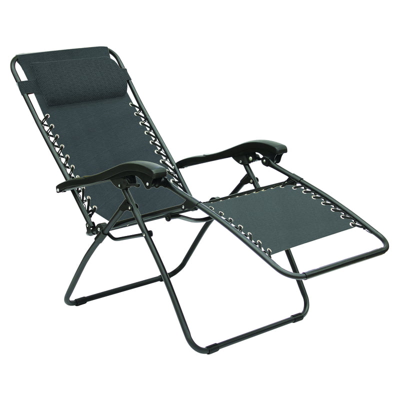 Black Steel Relaxer Chair Gray, Living Accents Somerset Patio Furniture