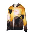 thumbnail image 3 of Goofa Giraffes Of The African Savannah Printed Women's UPF 50+ Sun Protection Hoodie Jacket Lightweight Long Sleeve Sun Shirt for Women with Pocket Hiking Outdoor-3X-Large, 3 of 9