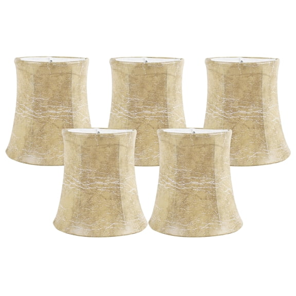 Meriville Set of 5 Faux Leather Clip On Chandelier Lamp Shades, 4-inch by 6-inch by 5-inch