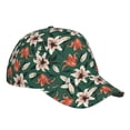 thumbnail image 3 of Naloa Original Classic Low Profile Hat Men Women Baseball Cap Dad Hat Adjustable Unconstructed Lilies Flowers Print Cap, 3 of 9