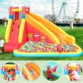 thumbnail image 1 of Inflatable Bounce House,Bouncy House with Rock Climbing Wall and 450W Air Blower, Kids Bouncy Castle for Outdoor Backyard Indoor, 1 of 11