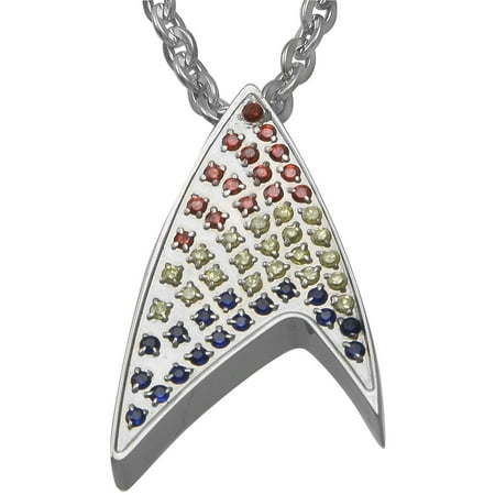 Star Trek Unisex Rainbow Crystal Stainless Steel Pendant