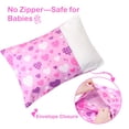 thumbnail image 5 of Toddler Pillowcases for 13X18 12x16 14x19 Love Heart Baby PillowCase 2 Pack Small Pillow Covers for Travel Pillow Pink White, 5 of 6