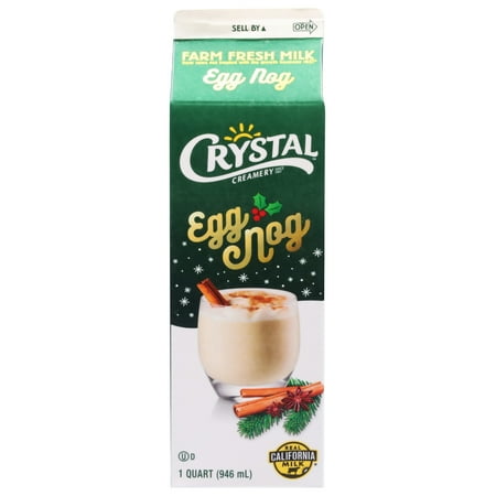Crystal Creamery Farm Fresh Signature Eggnog, Quart Carton, 32 fl oz