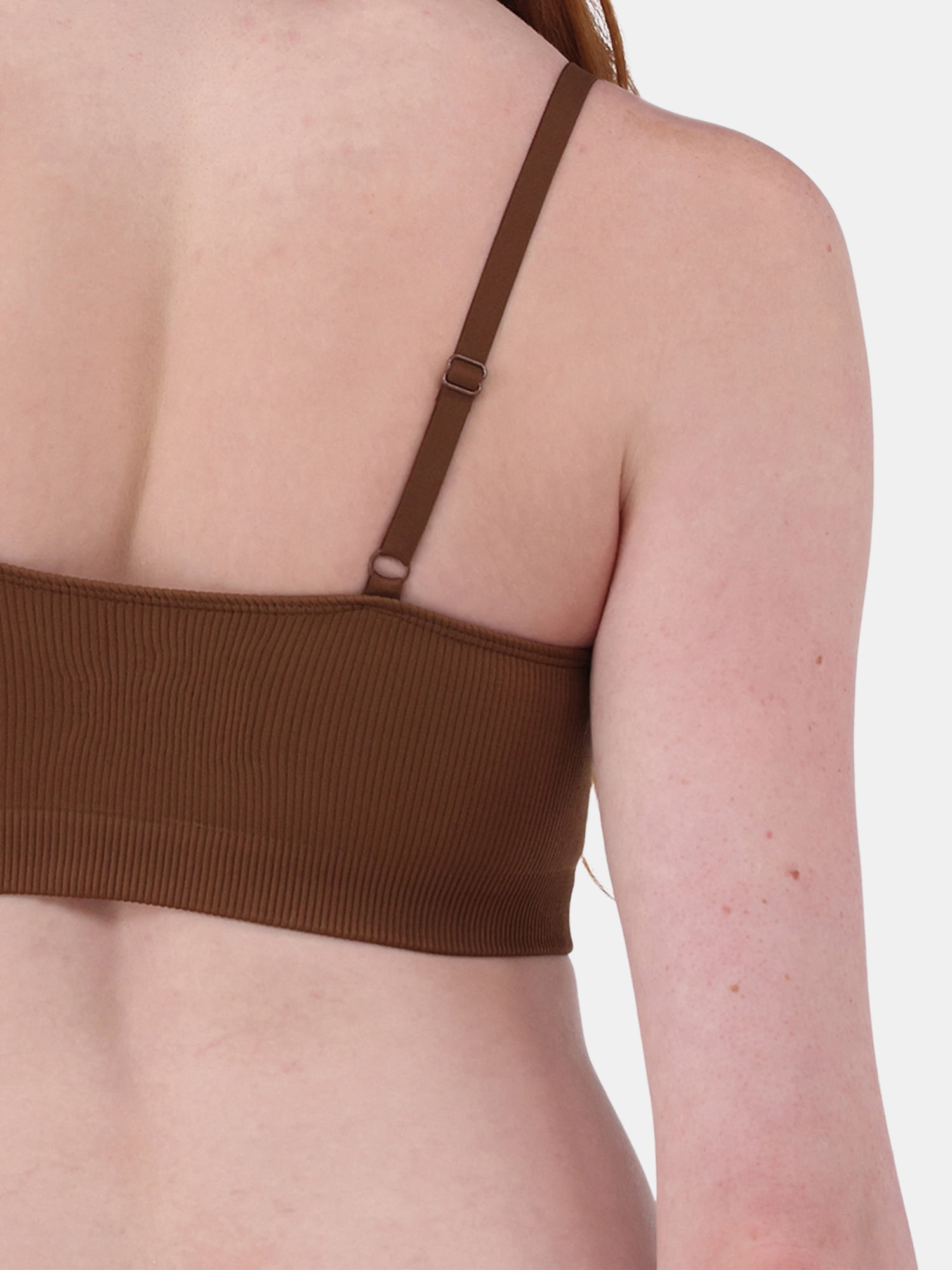 No Boundaries Seamless Ribbed Cami Bralette, 2-Pack, Women's, Sizes XS-3XL