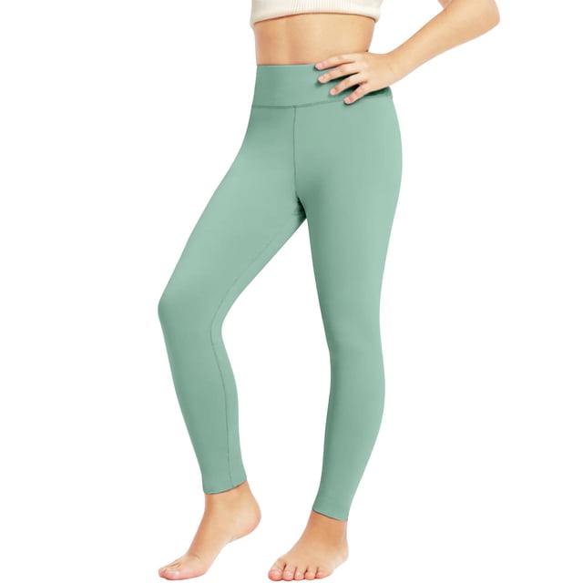 Odeerbi 2-13 Años Niñas Yoga Leggings Workout Dance Athletic Sports Pantalones Cómodo Cintura Alta Suave Transpirable Mallas