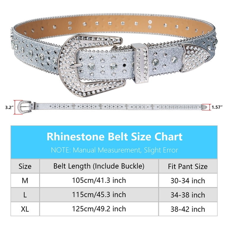 Dream Apparel Rhinestone Belt for Men and Women, Western  display picture 1