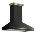 thumbnail image 2 of Forno Aria 48 Inch Wall-Mounted Range Hood in Black, 2 of 5
