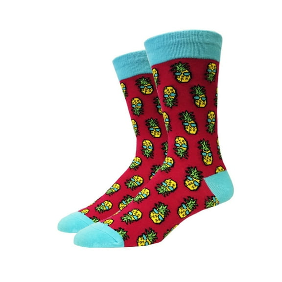 Ms. Retro Pineapple One Size Fits Most Crew Socks