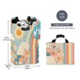 thumbnail image 2 of Yayeee Freestanding Laundry Hamper with Handle Collapsible Large Storage Basket for Clothes, Beige Rainbow Clouds, 2 of 7